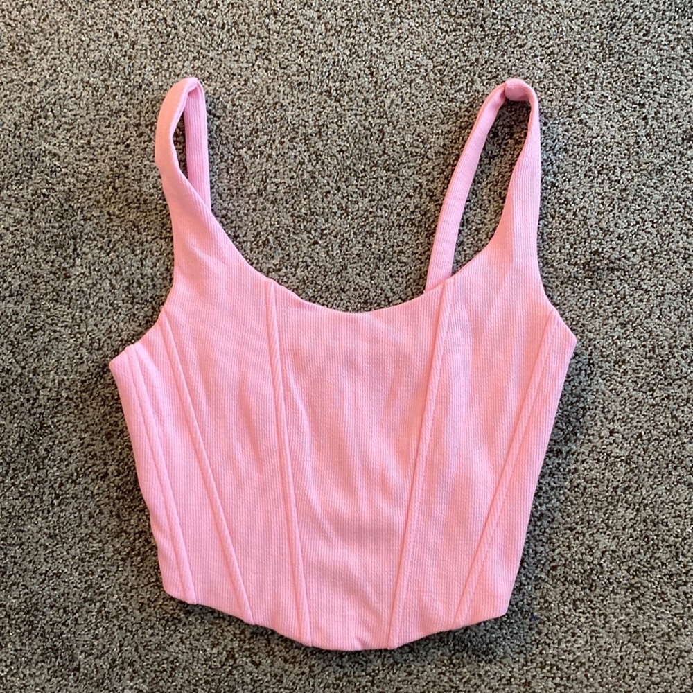 Cropped corset tank